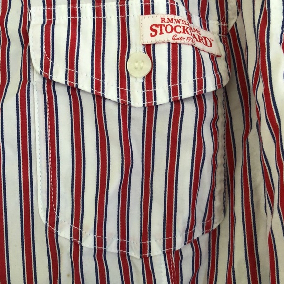 R.M. Williams  Stockyard Ladies size 14 Striped Button Down Shirt - Picture 4 of 5